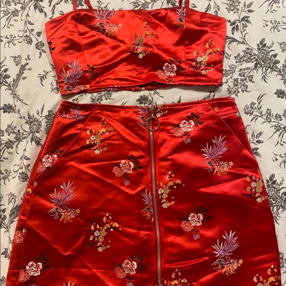 Honey Punch KIKI mini skirt & matching tank